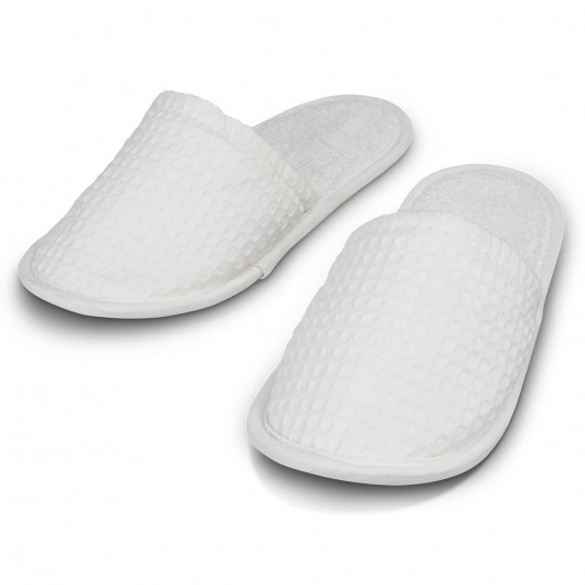 White Waffle Slippers